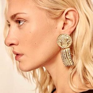NEW Large Coin Dangle Earrings